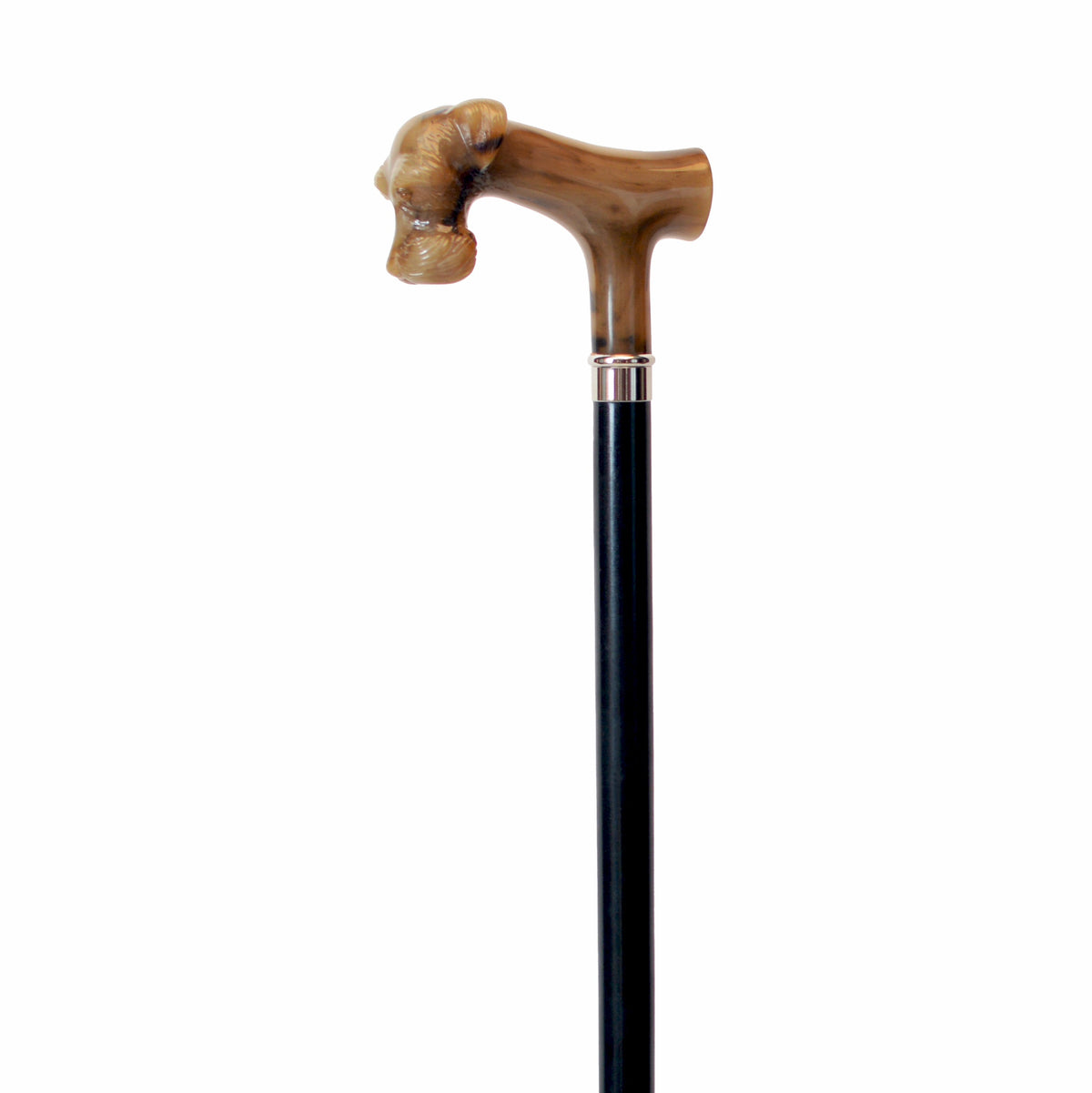 Italian Schnauzer Head Walking Cane - Elegant Style & Durability Horn - Tophatter Daily Deals