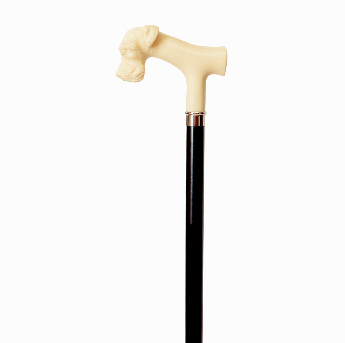 Italian Schnauzer Head Walking Cane - Elegant Style & Durability Ivory - Tophatter Daily Deals