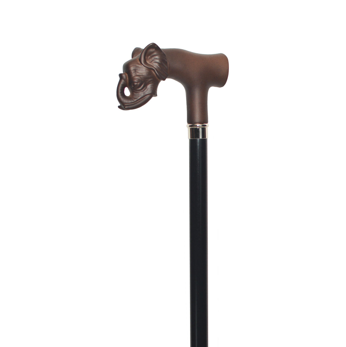 Elegant Italian Elephant Handle Walking Cane Brown - Tophatter Daily Deals