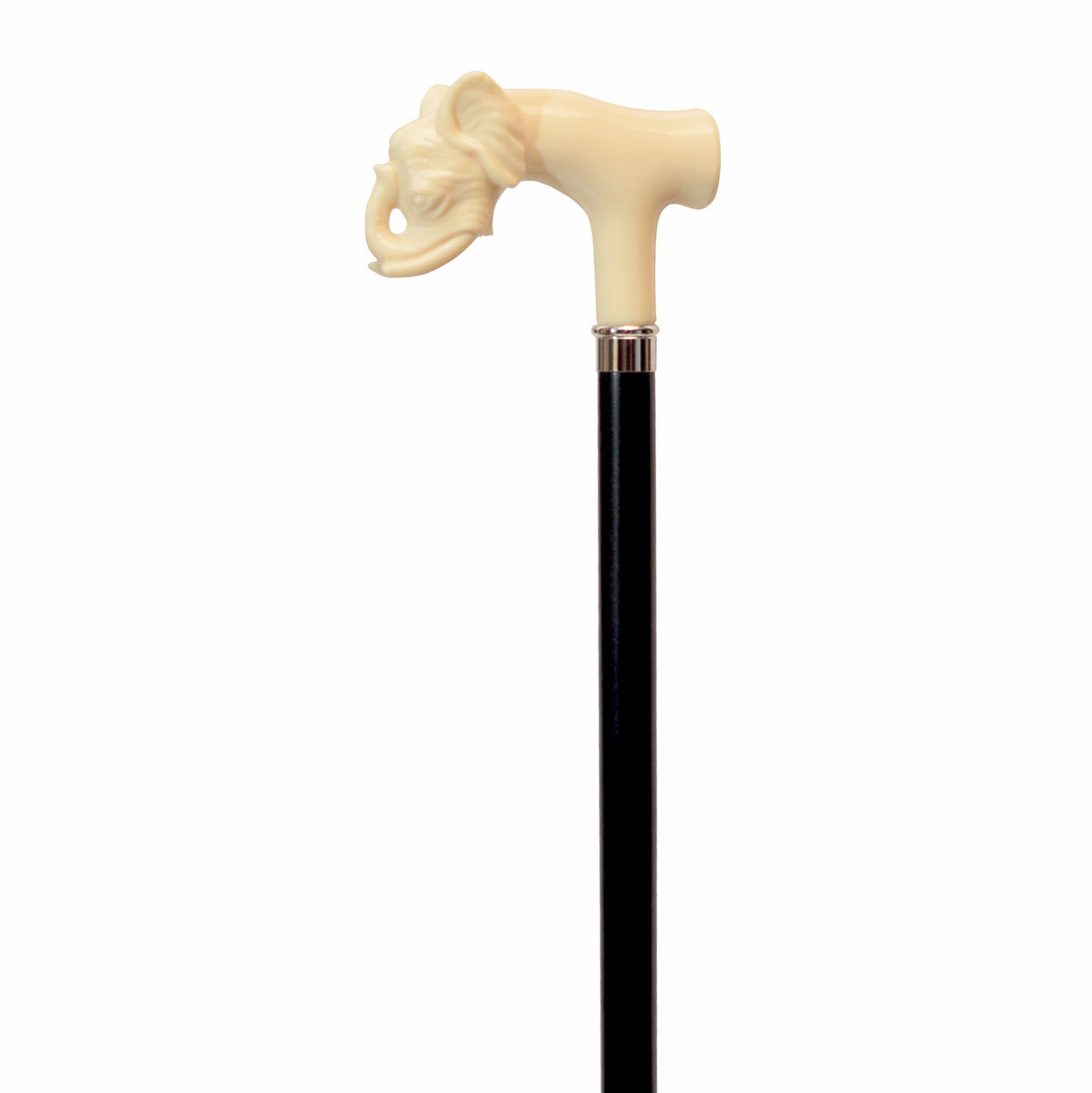 Elegant Italian Elephant Handle Walking Cane Ivory - Tophatter Daily Deals