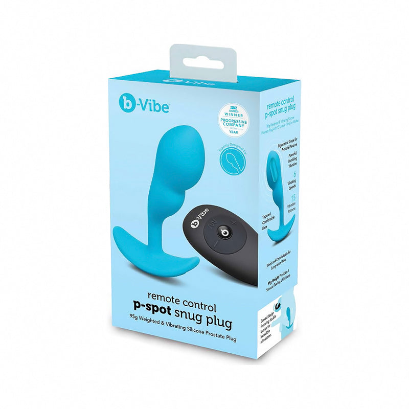 b-Vibe Vibrating P-Spot Snug Plug Small with Rechargeable Remote Control - Tophatter Daily Deals