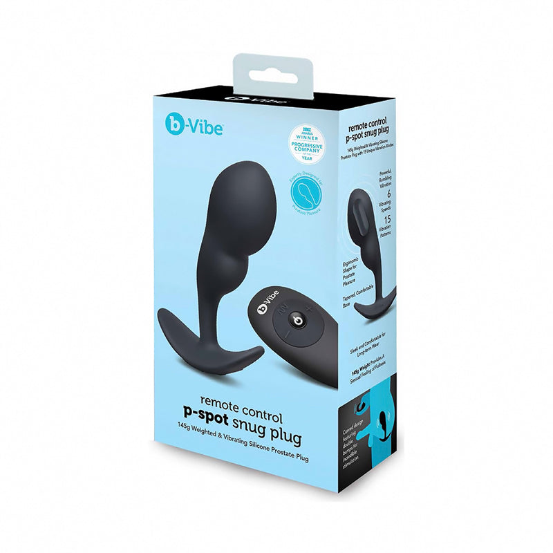 b-Vibe Vibrating P-Spot Snug Plug Large with Rechargeable Remote Control - Tophatter Daily Deals