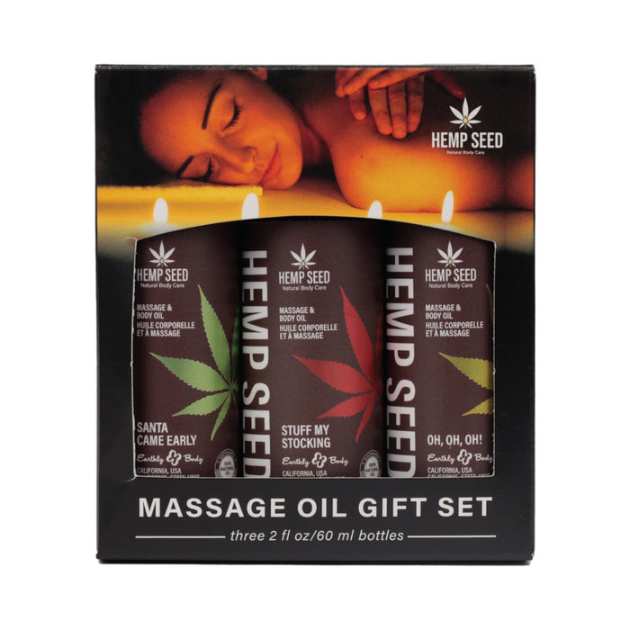 Earthly Body Hemp Seed Holiday 2024 Massage Trio Gift Set - Tophatter Daily Deals