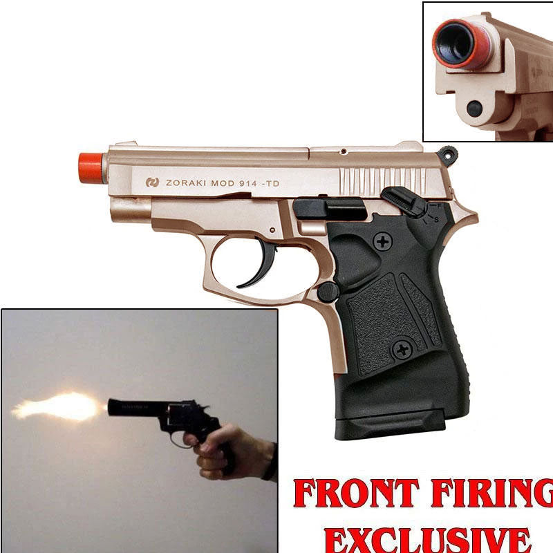 Zoraki 914 Blank Firing Gun Satin - Semi Auto Front Fire 9mm Blank Gun - Tophatter's Weapons'N'Deals Blank Firing Replica Guns - Tophatter Daily Deals