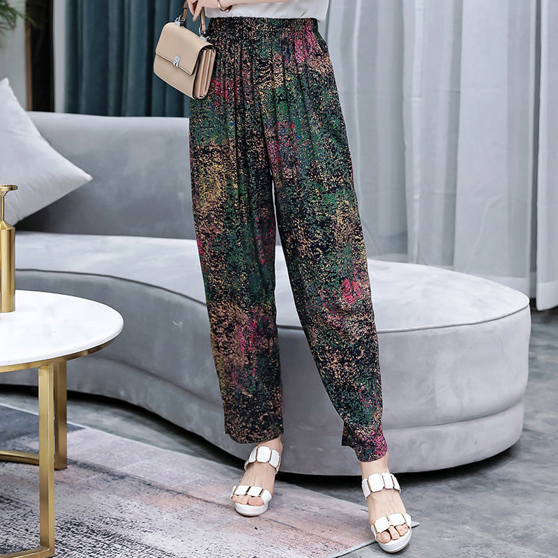 Bloomers plus size mother pants cotton linen pants 14color 0 - Tophatter Daily Deals