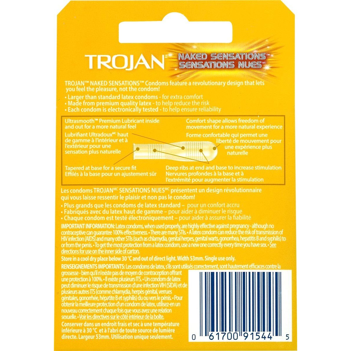 Trojan Ultra Ribbed Naked Sensations Latex Condoms in 3 Pack Condoms - Tophatter Daily Deals