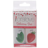 Oralove Delicious Duo Lickable Lubes in Strawberry & Mint Lubes and Lotions > Flavored Sex Lubes - Tophatter Daily Deals