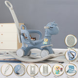 Baby Rocking Cart Birthday Gift Haze blue Deluxe Edition 0 - Tophatter Daily Deals