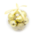 14 Piece Gold Mini Christmas Tree Bauble Box | Xmas Hanging Balls Christmas Tree Ornaments Decorations | Set Of Baubles Baubles - Tophatter Daily Deals