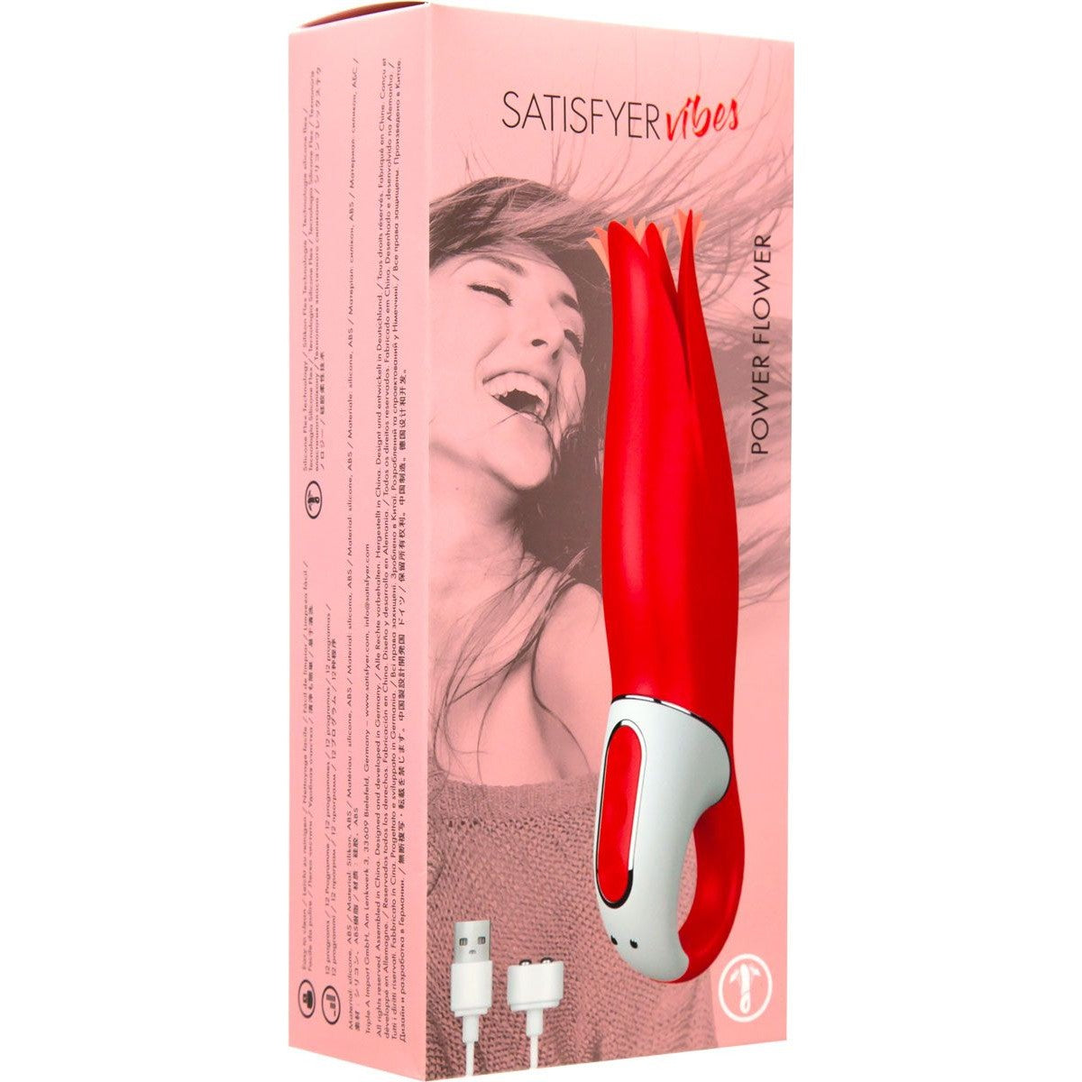 Satisfyer Vibes Power Flower Vibrator in Red Vibrator - Tophatter Daily Deals