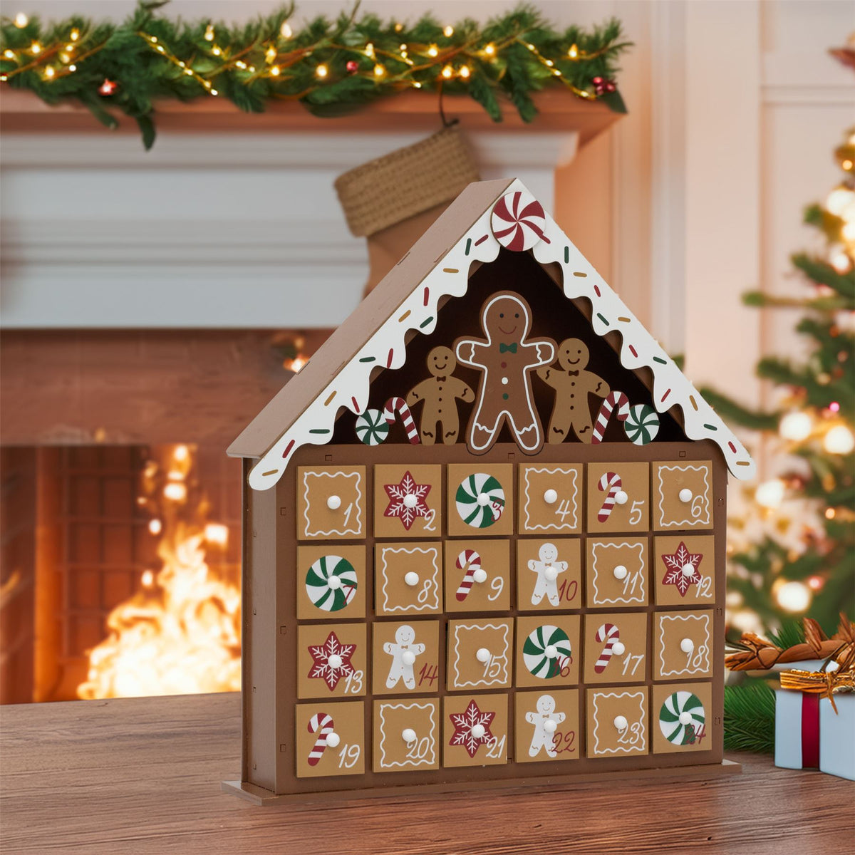 Gingerbread House Christmas Advent Calendar | Fill Our Own Advent Calendar Advent Calendar - Tophatter Daily Deals