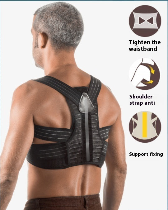 Breathable Elastic Back Fixed Sponge Orthotics Band Black 0 - Tophatter Daily Deals