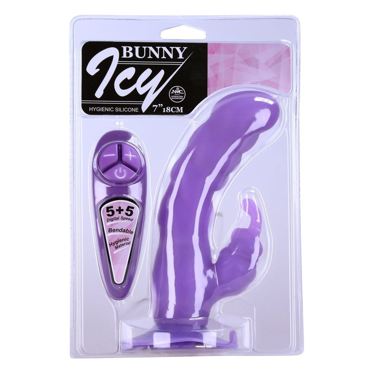 Icy Bunny Silicone Rabbit Vibrator 7" in Purple Rabbit Vibrator - Tophatter Daily Deals