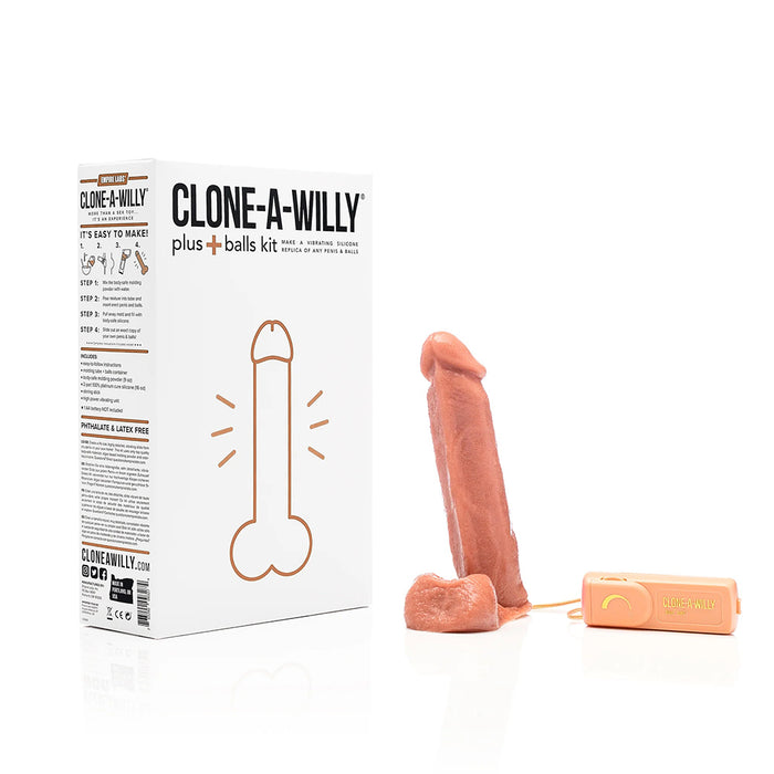 Clone-A-Willy Plus With Balls Medium Skin Tone - Tophatter Daily Deals