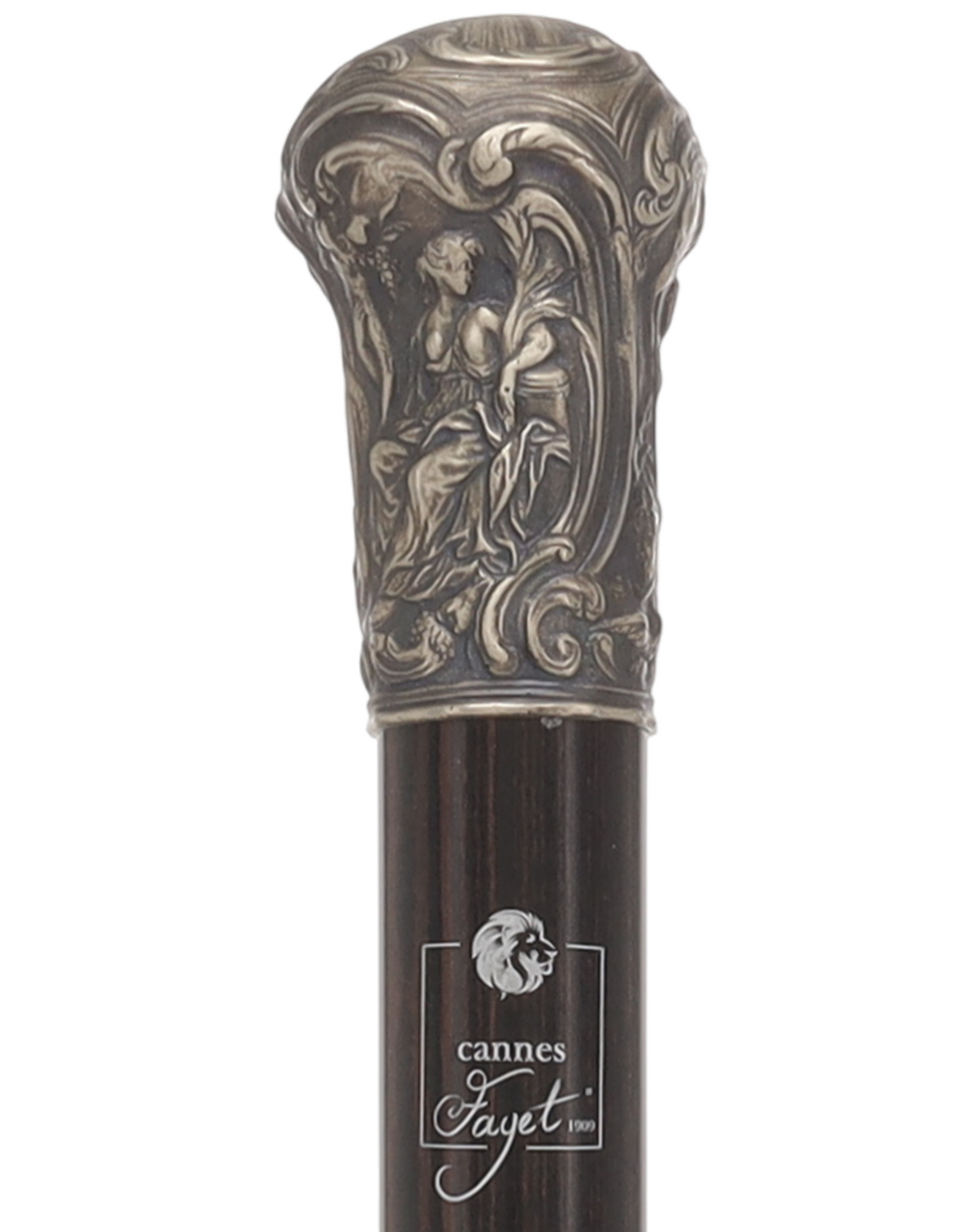 Masterpiece in Hand: Museum Replica Silver Sculptured Knob Cane Antique Vintage Walking Canes - Tophatter Daily Deals