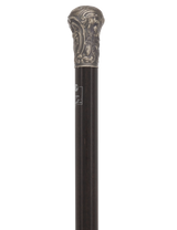 Masterpiece in Hand: Museum Replica Silver Sculptured Knob Cane Antique Vintage Walking Canes - Tophatter Daily Deals