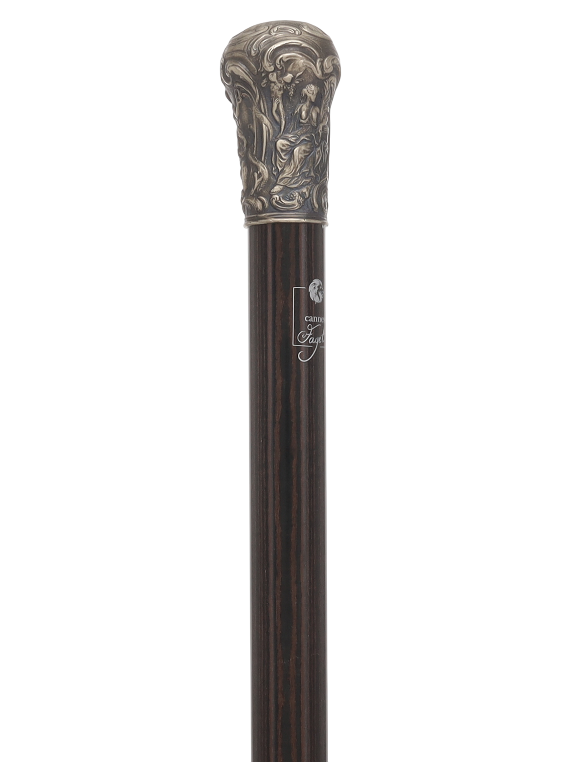 Masterpiece in Hand: Museum Replica Silver Sculptured Knob Cane Antique Vintage Walking Canes - Tophatter Daily Deals
