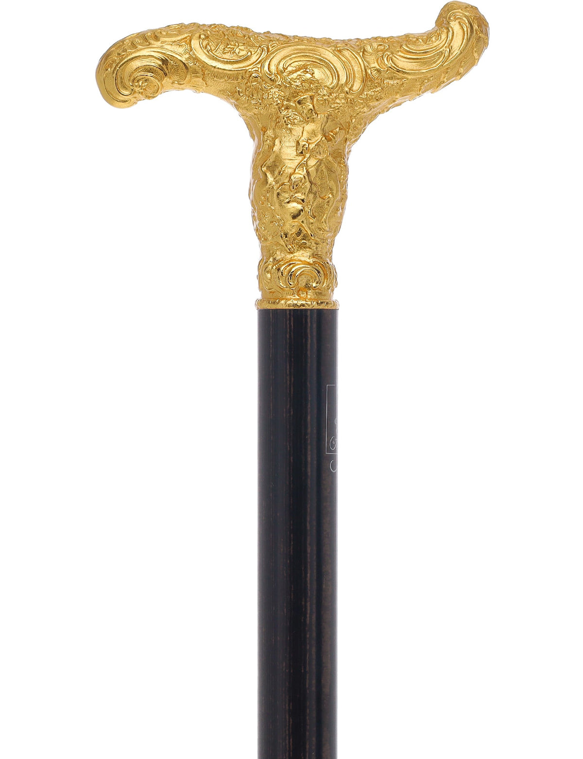 14K Gold Plate Antique Reproduction T Handle Walking Cane With Stamina Wood Shaft Licensed Museum Walking Canes - Tophatter Daily Deals