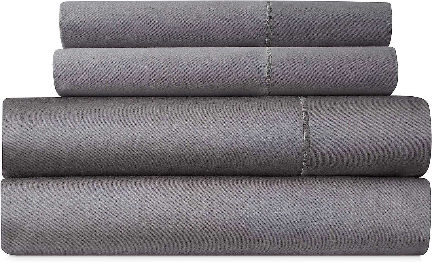 Bibb Home 1000TC Cotton Rich 4-Piece Sheet Set Charcoal Bedding - Tophatter Daily Deals
