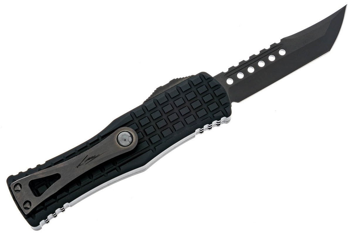 Microtech Hera - Signature Series - Black Frag Chassis - DLC Hellhound Blade - 919-1DLCTFRSH Automatic Knives - Tophatter Daily Deals