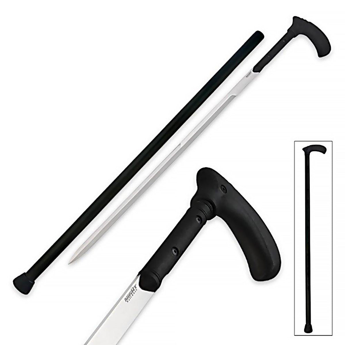 Stealth Tactical Sword Cane: Superior Carbon Steel Blade Sword Canes - Tophatter Daily Deals