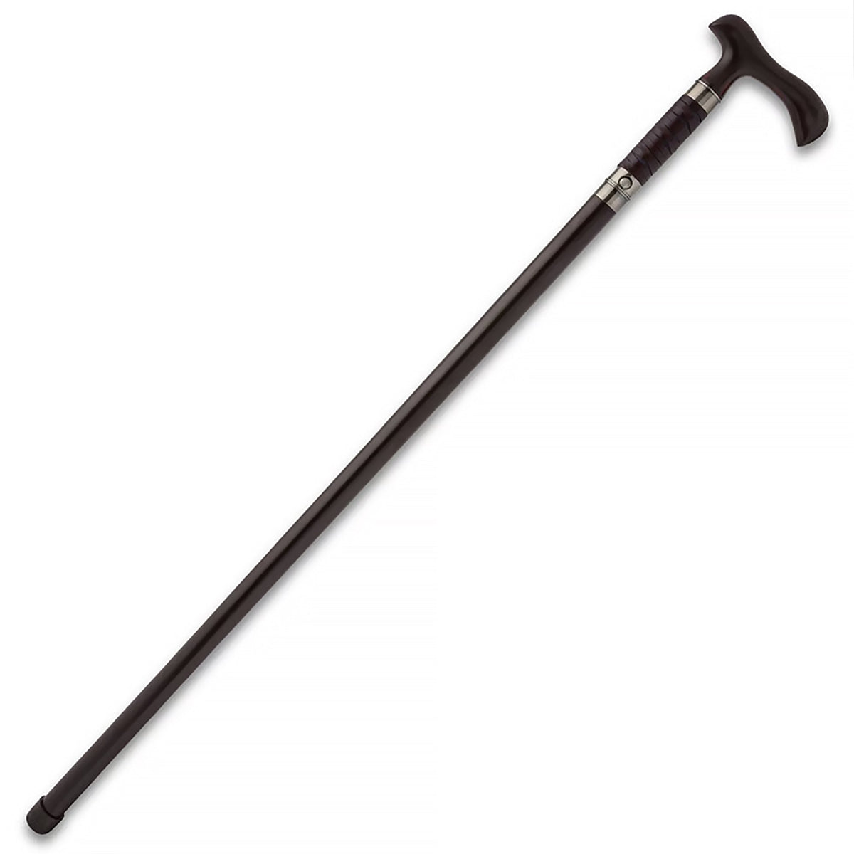 Derby Sword Cane: Forged 1045 Carbon Steel, Leather Grip Sword Canes - Tophatter Daily Deals
