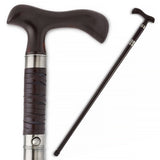 Derby Sword Cane: Forged 1045 Carbon Steel, Leather Grip Sword Canes - Tophatter Daily Deals