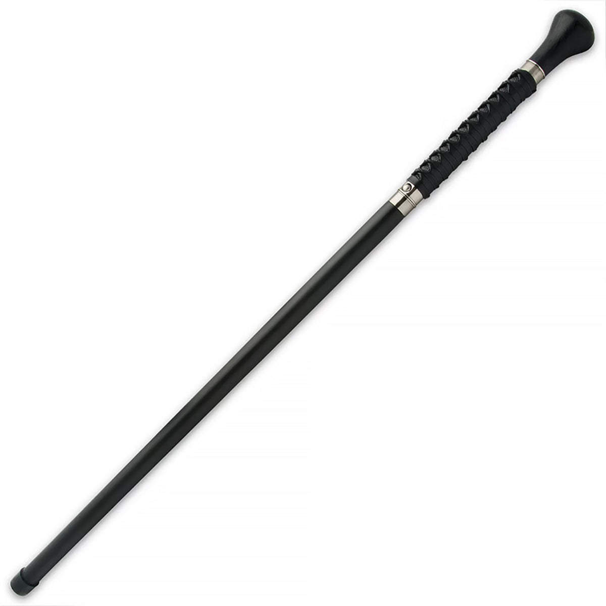 Shikoto Shinshi Sword Cane: High Carbon Steel, Leather-Wrapped Grip Sword Canes - Tophatter Daily Deals