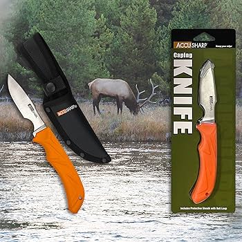 ACCUSHARP GUT HOOK KNIFE  WITH SHEATH - Tophatter's Army Deals KNIVES - Tophatter Daily Deals
