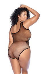 Curve Snake Fishnet Rhinestone Bodysuit (Black) – Sheer Bodysuit > Clothes > Plus Size Lingerie - Tophatter Daily Deals