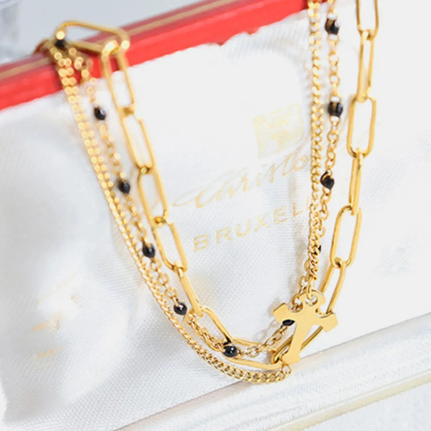 Titanium Steel Three-Layered Bracelet Bracelets - Tophatter Daily Deals