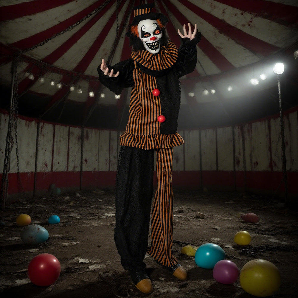 67 Inch Life Size Talking Clown Animatronic Halloween 3D Changing Face Moving Picture Frame - Tophatter Daily Deals