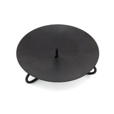 Black Round Metal Spike Candle Holder Pillar Candle Plate Candle Holder - Tophatter Daily Deals