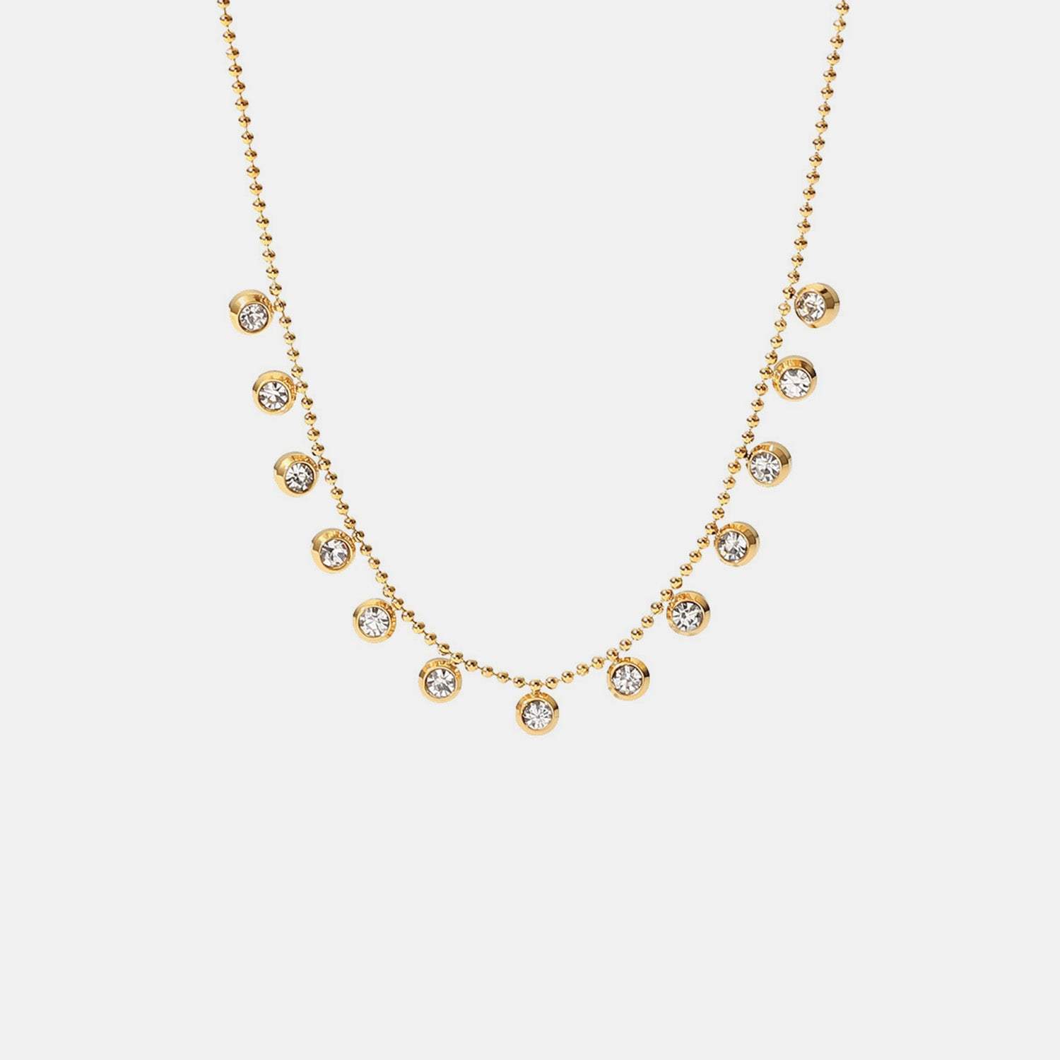 Zircon 18K Gold-Plated Necklace Gold One Size Necklaces - Tophatter Daily Deals