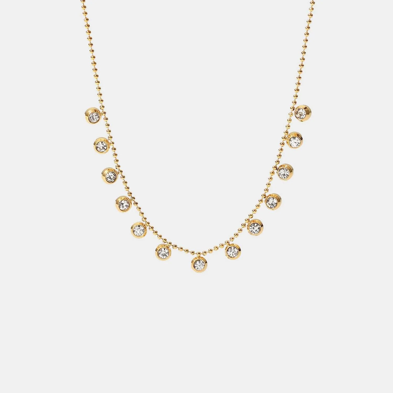 Zircon 18K Gold-Plated Necklace Gold One Size Necklaces - Tophatter Daily Deals
