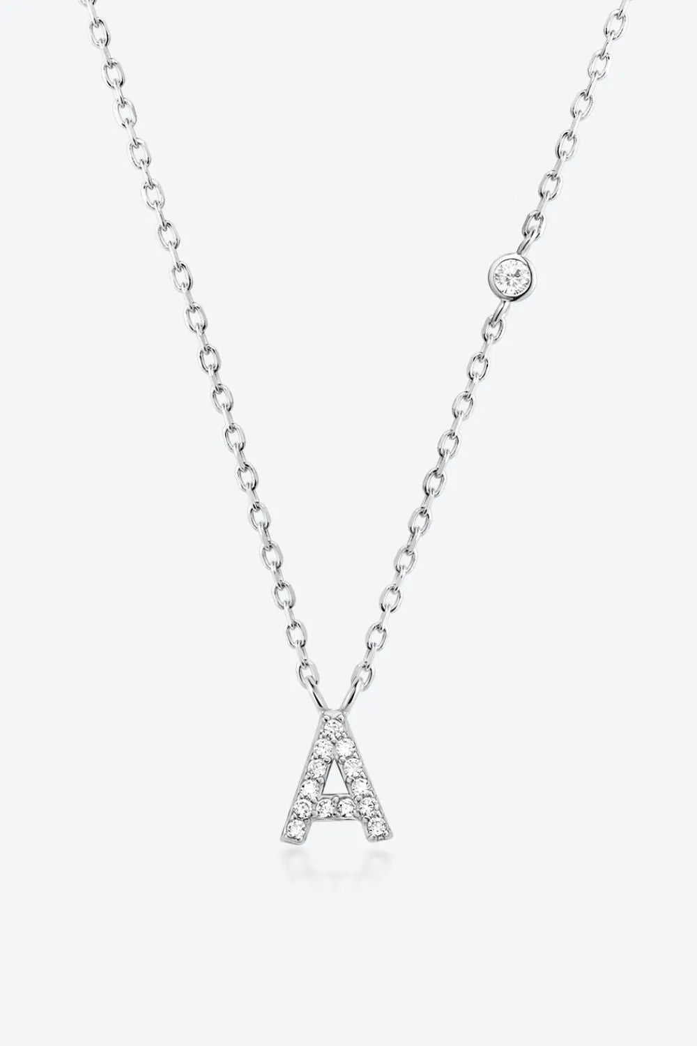 A To F Zircon 925 Sterling Silver Necklace A Silver One Size Necklaces - Tophatter Daily Deals