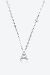 A To F Zircon 925 Sterling Silver Necklace A Silver One Size Necklaces - Tophatter Daily Deals