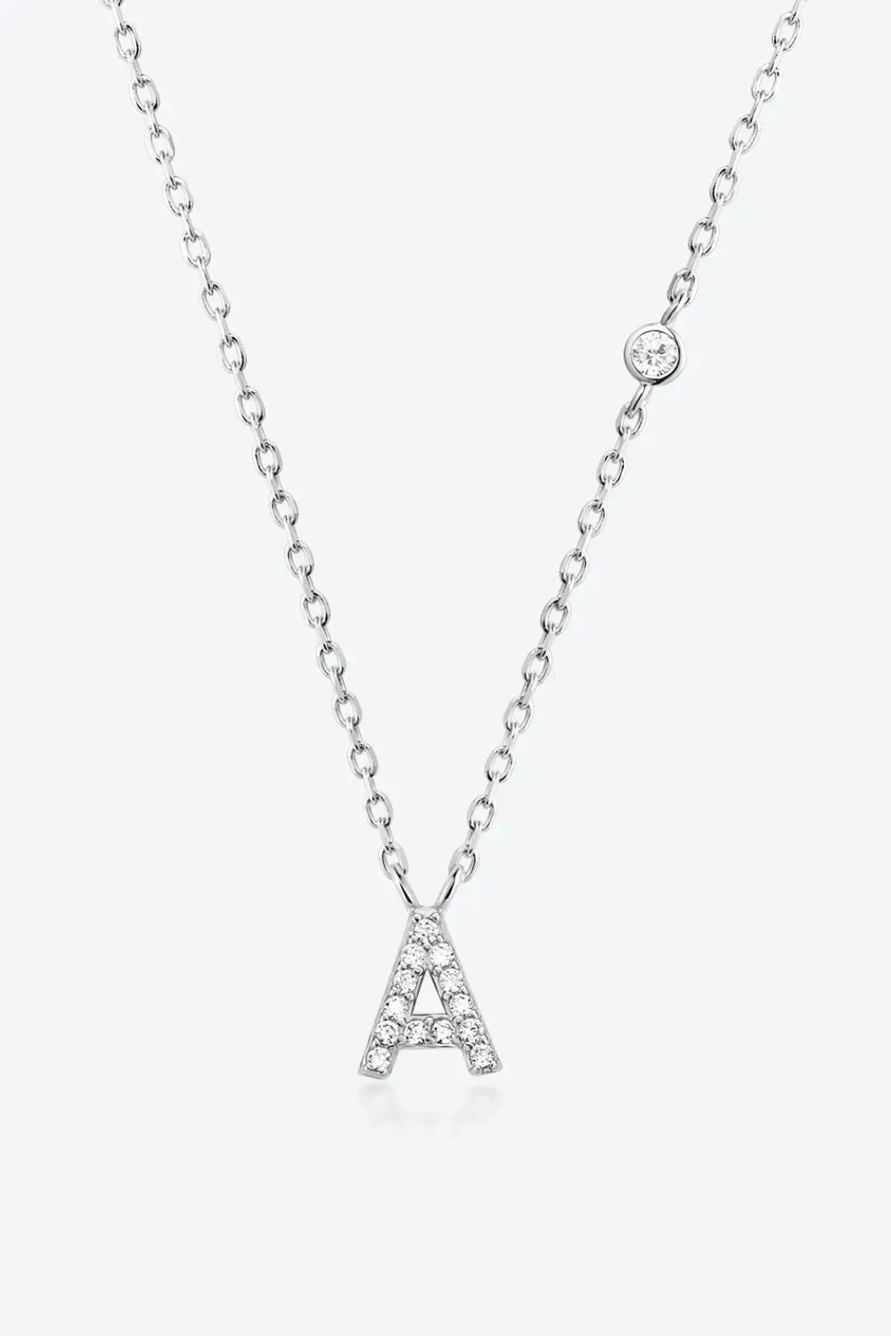 A To F Zircon 925 Sterling Silver Necklace A Silver One Size Necklaces - Tophatter Daily Deals