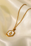 18K Gold Plated Snake Geometric Pendant Necklace Necklaces - Tophatter Daily Deals