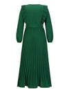 Pleated Surplice Tie Waist Maxi Dress Casual Dresses - Tophatter Daily Deals