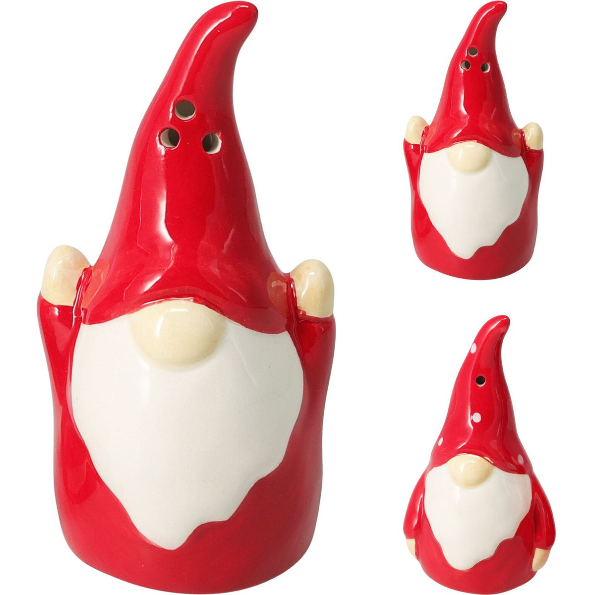 Christmas Gonk Salt and Pepper Shakers | Ceramic Gnome Salt & Pepper Set Salt and Pepper Shakers - Tophatter Daily Deals