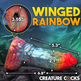 Creature Cocks Rainbow Phoenix Remote Vibrating 6.8" Silicone Dildo > Dildos > Fantasy - Tophatter Daily Deals