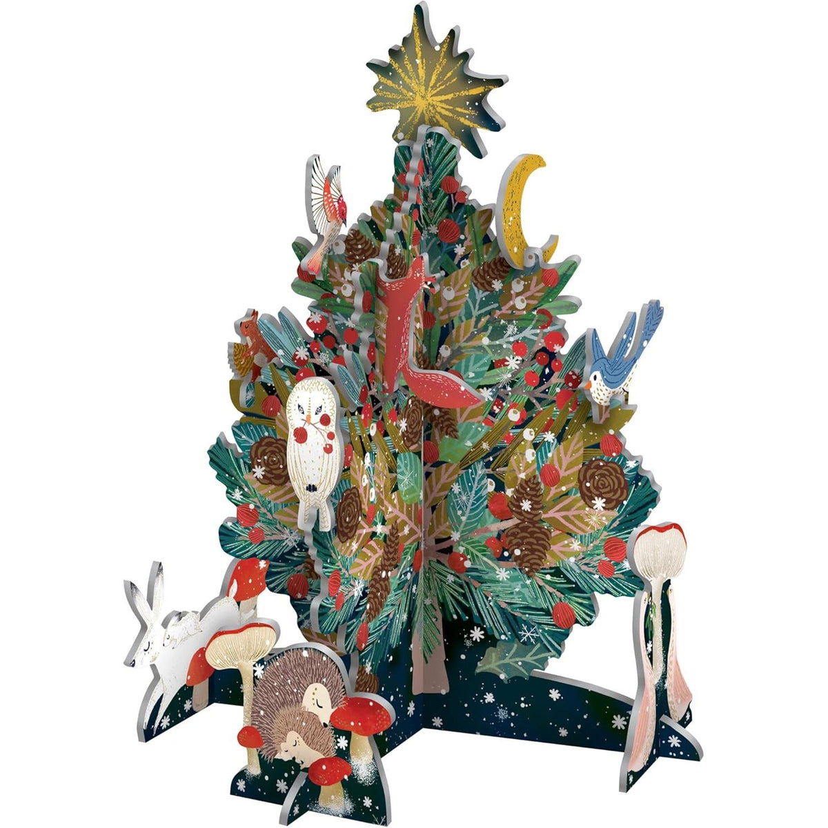 Beneath The Tree Pop & Slot 3D Decoration | Build Your Own Woodland Diorama Ornament - Tophatter Daily Deals