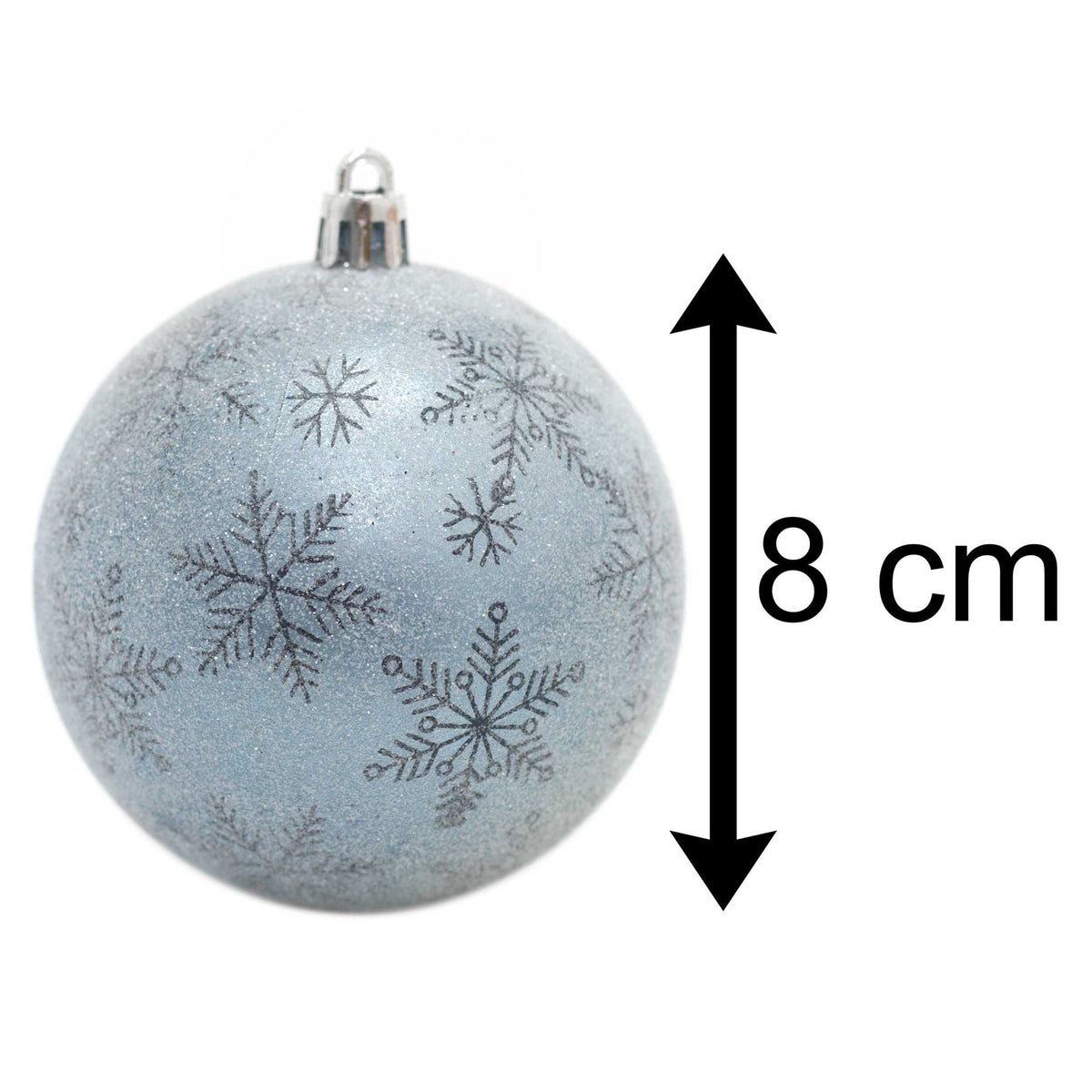 6 Piece Frosted Blue Christmas Baubles | Christmas Tree Decorations | Blue Xmas Baubles Christmas Decor Baubles - Tophatter Daily Deals
