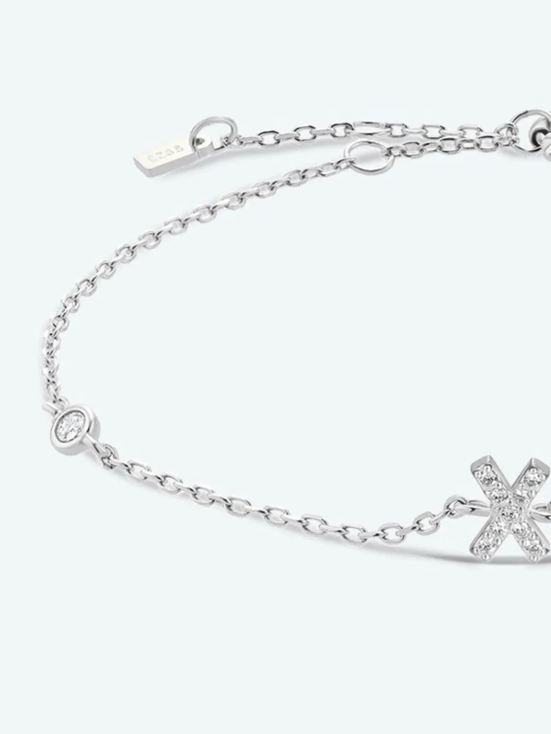 V To Z Zircon 925 Sterling Silver Bracelet Bracelets - Tophatter Daily Deals