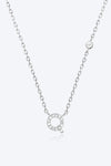 Q To U Zircon 925 Sterling Silver Necklace Q Silver One Size Necklaces - Tophatter Daily Deals