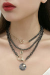 Snake and Cross Pendant Three-Piece Necklace Set Necklaces - Tophatter Daily Deals