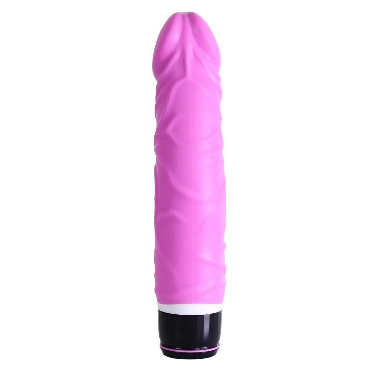 Silicone Classic Vibrating Dildo 7" in Pink Realistic Vibrating Dildo - Tophatter Daily Deals