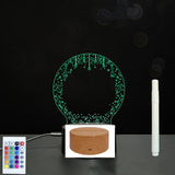 3D Acrylic Board Handwriting Message Board LED Light Style8 Wood grain B 0 - Tophatter Daily Deals