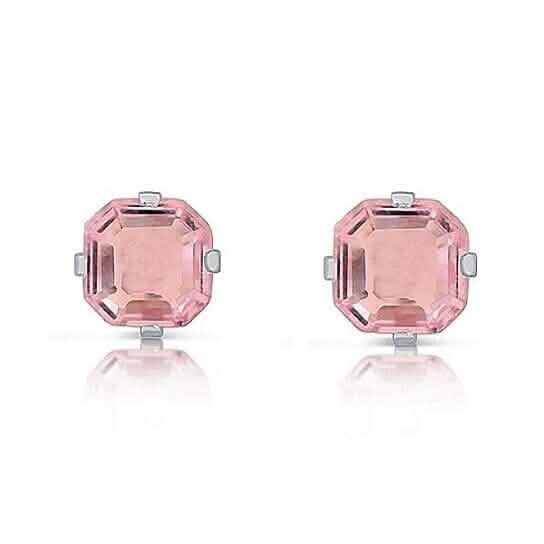 925 1.3 Carat Cz Asscher-cut Sterling Silver Stud Earrings Earrings - Tophatter Daily Deals